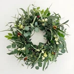 Jobflower 24 Inch Eucalyptus Wreath For Front Door, Artificial Greenery Wreat.... Fixed Price $54.40.