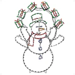 Juggling Snowman Yard Decoration, 60 Inch Indoor Outdoor Led Christmas. Fixed Price $151.87.