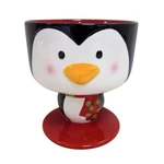 Hand Painted Holiday Penguin Ceramic Trifle Bowl. Fixed Price $28.00.