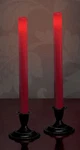 Candle Impressions 2-PACK 9" Flameless Wax-finish Tapers W/ 5 Inches, Red. Fixed Price $11.92.