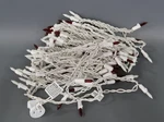 Vickerman 100 Red-frosted White Mini Light Icicle On Wire 9 Inches. Fixed Price $14.40.
