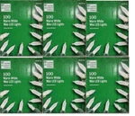 6 Pack Home Accents 100 29.5 Ft Led Warm White Mini Lights Green Wire. Fixed Price $42.99.