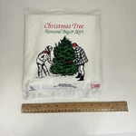 Vtg Christmas Tree Removal Bag And Skirt Prop Decor Retro Made Usa Bio Indust. Fixed Price $10.99.