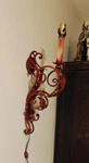 Vintage 50S Mcm Art Nouveau Metal Ornate Electric Sconce Lamp Works. Fixed Price $99.00.