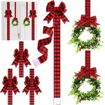 6 Pcs Christmas Cabinet Decoration Set, 4 Large Xmas Kitchen Ribbon Door .... Fixed Price $51.77.