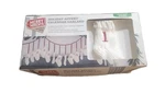 Mini Stocking Advent Calendar White Knitted Garland 55" Christmas. Fixed Price $18.41.