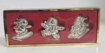Vintage Gorham Silver Plated Christmas Snowmen Ornaments Set Of 3 Original Box. Fixed Price $24.95.
