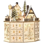 Homcom Christmas Advent Calendar, Light Up Table Xmas Wooden Holiday Decoration. Fixed Price $85.56.