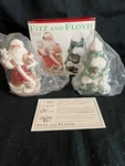 Fitz & Floyd Florentine Holiday Salt Pepper Shakers (santa Tree) Nib. Fixed Price $10.00.