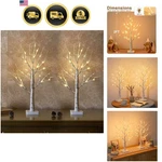 Lighted Birch Tree Home Decor, Christmas Decorations Indoor 2PACK 24 Led Ligh.... Fixed Price $35.19.