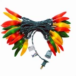 35 Led Chili Pepper Christmas Lights Red Green Yellow 18FT Decorative String. Fixed Price $22.49.
