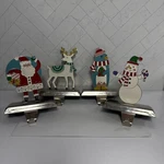 Wondershop At Target 4PC Silver Stocking Holder Set Snowman Reindeer Tree Bear. Fixed Price $59.99.