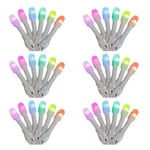 Home Heritage 7' Icicle Style Holiday Lights, App Controlled, 50 Rgb Leds 6 Pack. Fixed Price $387.99.