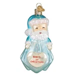 Old World Christmas Baby Boy's 1ST Santa Lovey (44242) Glass Ornament W/box. Fixed Price $22.39.