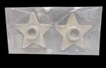 Target Bullseye Iridescent Star Taper Candle Holders (2) Christmas New. Fixed Price $15.98.