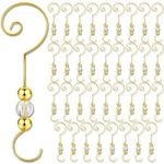 36 Pcs Christmas Ornament Hooks Gold Metal Wire Tree Decoration Hanger. Fixed Price $28.00.