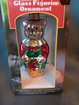 New Handcrafted Glass Figurine Teddy Bear Christmas Ornament. Fixed Price $15.99.