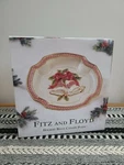 Fitz & Floyd Holiday Bells Canape Plate New In Box Retired. Fixed Price $13.56.