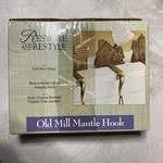 Nos 1997 Restore & Restyle Brass Christmas Log Cabin Stocking Mantle Hook Vtg. Fixed Price $34.99.