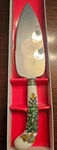One (1) Spode Christmas Tree Pattern Pastry Server In Box. Fixed Price $22.00.