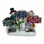 Yankee Candle Multi Snowman Tea Light Holiday Christmas Joy Love Hope Retired. Fixed Price $8.24.