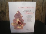 Christmas Forever Led Cardinal Glass Tree 6.5" X 8.5" Indoor Only. Fixed Price $32.99.