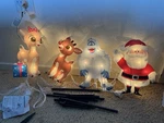 Rudolph Red Nosed Reindeer Lighted Pathway Markers Christmas Outdoor Decoration. Fixed Price $30.00.