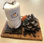 S'mores Midwest Marshmallow Camper Hot Dog On Stick Christmas Tree Ornament. Fixed Price $8.99.