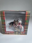 Sandicast German Shepherd With Red & White Scarf Christmas Dog Ornament. Fixed Price $9.00.