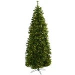 Nearly Natural 7.5-FT Cashmere Slim Christmas Tree With Clear Lights. Fixed Price $338.39.