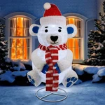 Glintoper Lighted Christmas Decorations, Pre-lit Pop Up Plush White Bear With.... Fixed Price $56.99.