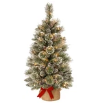 3 Ft. Pre-lit Glittery Bristle Tree With Led Lights. Fixed Price $125.99.
