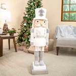 Sterling The Silver Christmas Nutcracker Statue - 37" By Sunnydaze. Fixed Price $189.00.