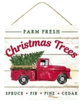 Craig Bachman 10 Wooden Sign: Farm Fresh Christmas Trees Decor Red. Fixed Price $17.52.