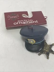 December Home Christmas Ornament Police Hat & Batch. Fixed Price $15.00.