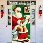 Christmas Door Cover Decorations - Merry Santa Claus Front Ban.... Fixed Price $11.86.