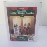 Gerson 8" Lighted Led Santa & Snowman Candles #2695180. Fixed Price $24.75.