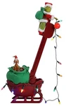 35 Animated The Grinch Max Sleigh Christmas Decoration Climbs Ladder Led Light. Fixed Price $155.00.