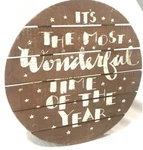Primitives By Kathy Hanging Christmas Sign Rustic Wood Wall Decor Song Holiday. Fixed Price $17.95.