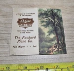 Vtg 1916 The Packard Piano Co Fort Wayne Beard Music Beatrice Pocket Calendar. Fixed Price $19.99.