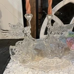 VINTAGE2 Raz Import Christmas Acrylic Glass Angel Holder Candlestick Tree. Fixed Price $32.00.