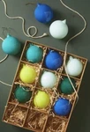 Anthropologie Set 12 Opaque 3 Glass Bauble Ball Ornaments Cool Christmas New. Fixed Price $119.99.
