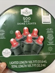 Holiday Time 500-COUNT Red Led Dome Christmas Lights, With Green Wire, 105.7 Ft. Fixed Price $53.00.