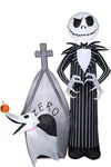 Gemmy Airblown Inflatable Jack And Zero W/house Scene Disney 5FT, Pre Owned. Fixed Price $17.50.