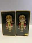 Vintage Russ Santa Claus Joy Christmas Holiday Stocking Mantle Hanger Set Of 2. Fixed Price $11.24.