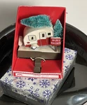 Holiday Time Vintage Camper Metal Christmas Stocking Holder Nos Original Pkg. Fixed Price $19.89.