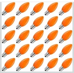 Goothy 25 Pack C9 Led Orange Halloween Light Bulbs, E17 Intermediate Base.... Fixed Price $12.75.