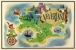 Disney Peter Pan Map Of Neverland 11" X 16.5" Collector's Poster. Fixed Price $14.95.