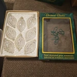Christmas Classics Glass Ornaments Hand Decorated By European Craftsman Box Of 8. Fixed Price $19.99.