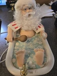 Rare 1995 Telco Motionette Rub-a-dub Talking Santa The Bath Tub Christmas. Fixed Price $48.49.